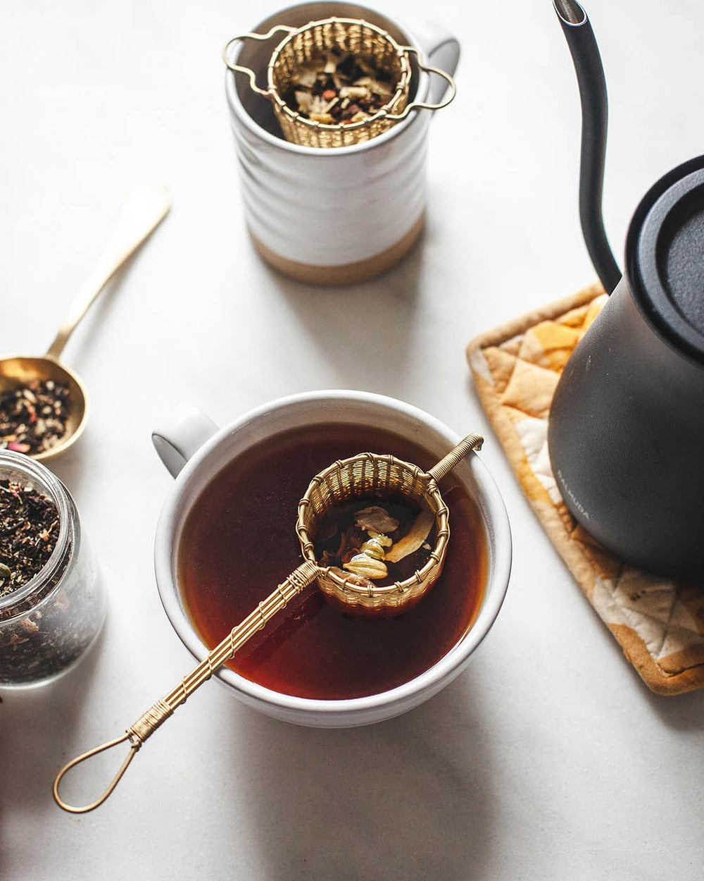 Woven Brass Tea Strainer