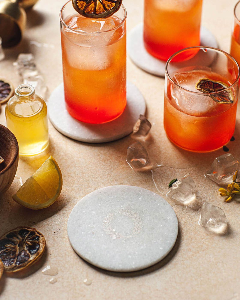 Marble Laurel Coasters