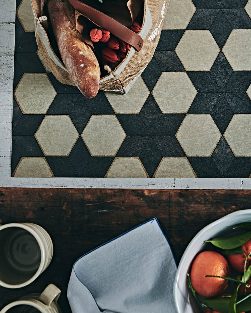 Marbled Star Vinyl Floor Mat