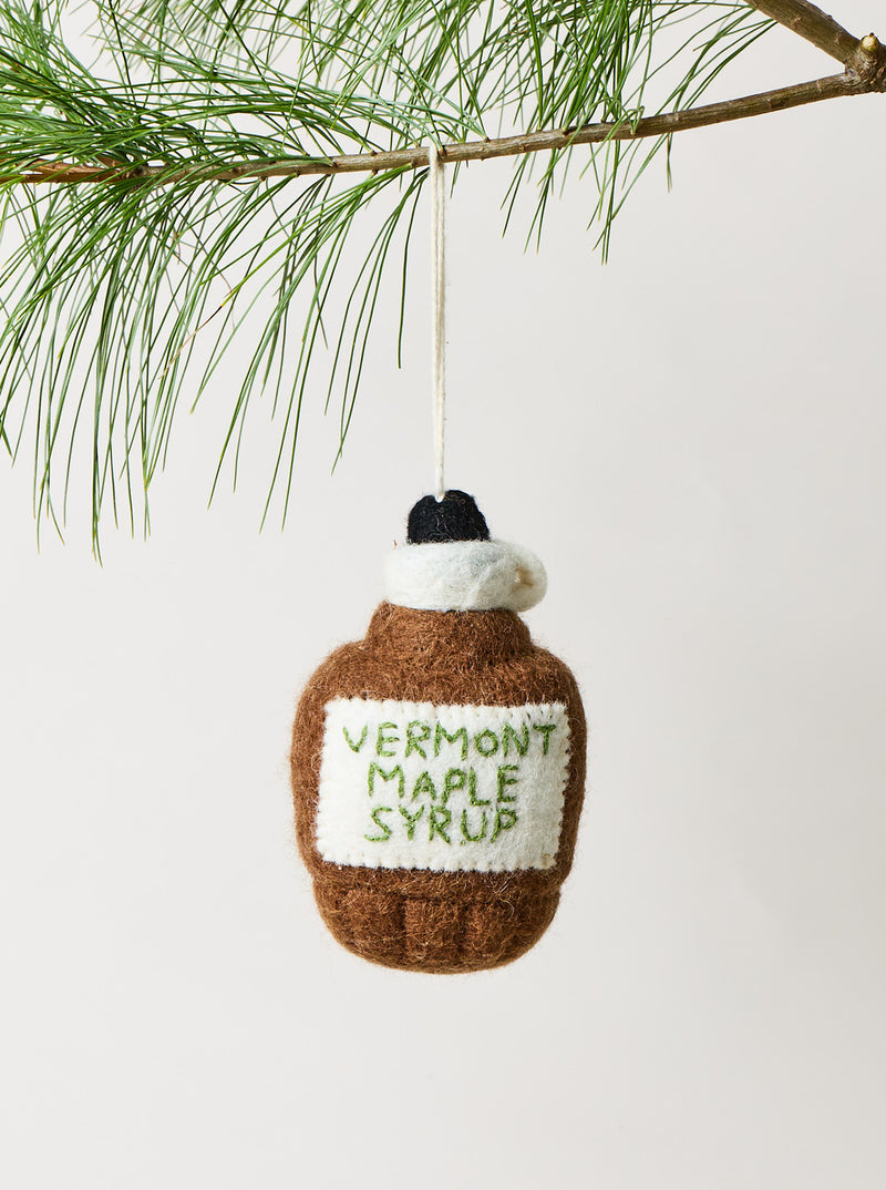 Felt Vermont Maple Syrup Ornament