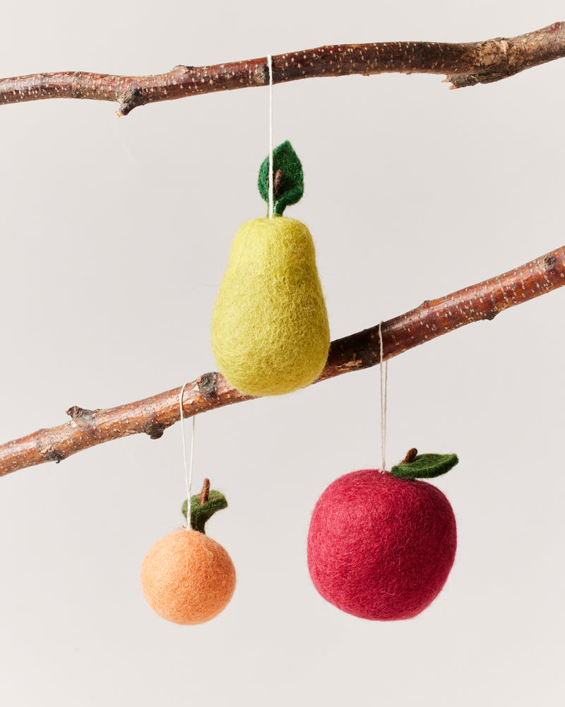 Felted Fruit Ornament
