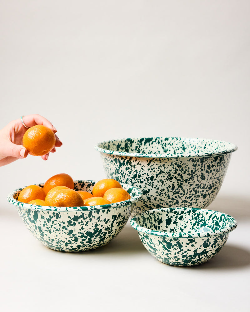 Spatter Enamelware Bowl