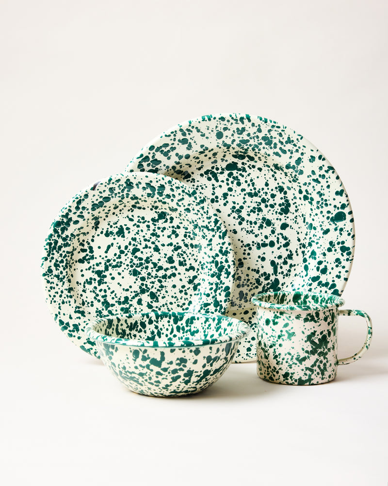 Spatter Enamelware Place Setting
