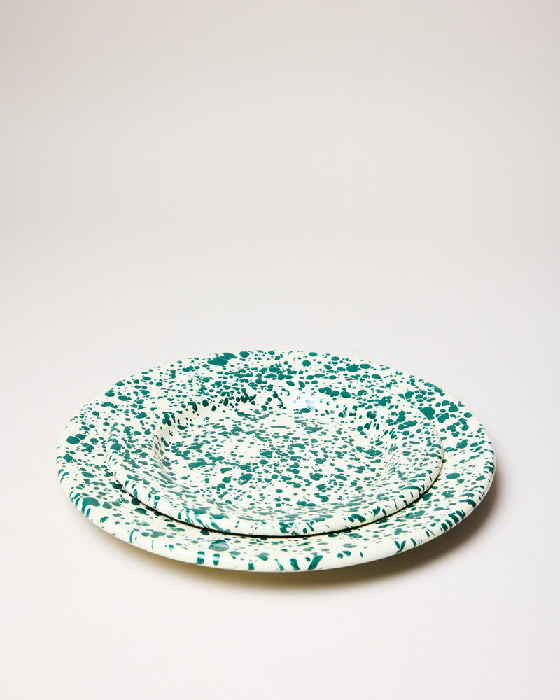 Spatter Enamelware Plate