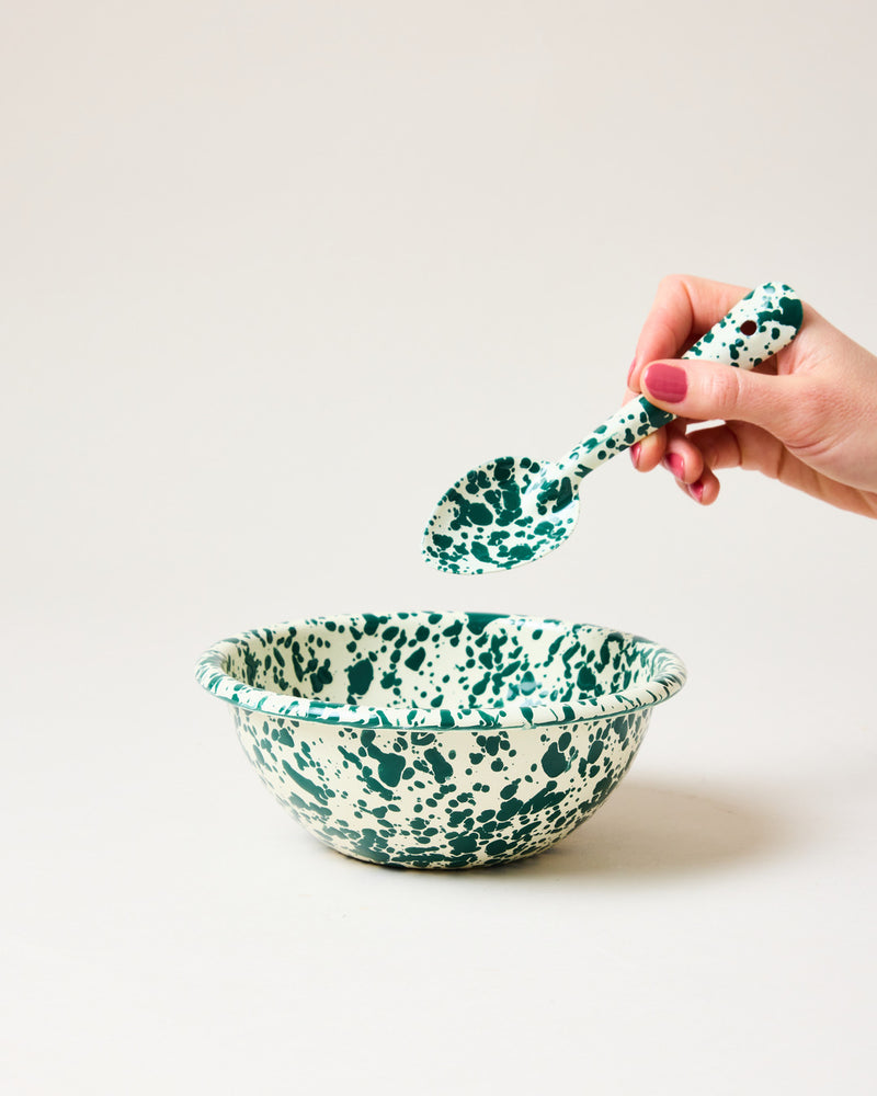 Spatter Enamelware Cereal Bowl