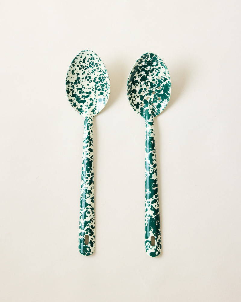 Spatter Enamelware Serving Spoon