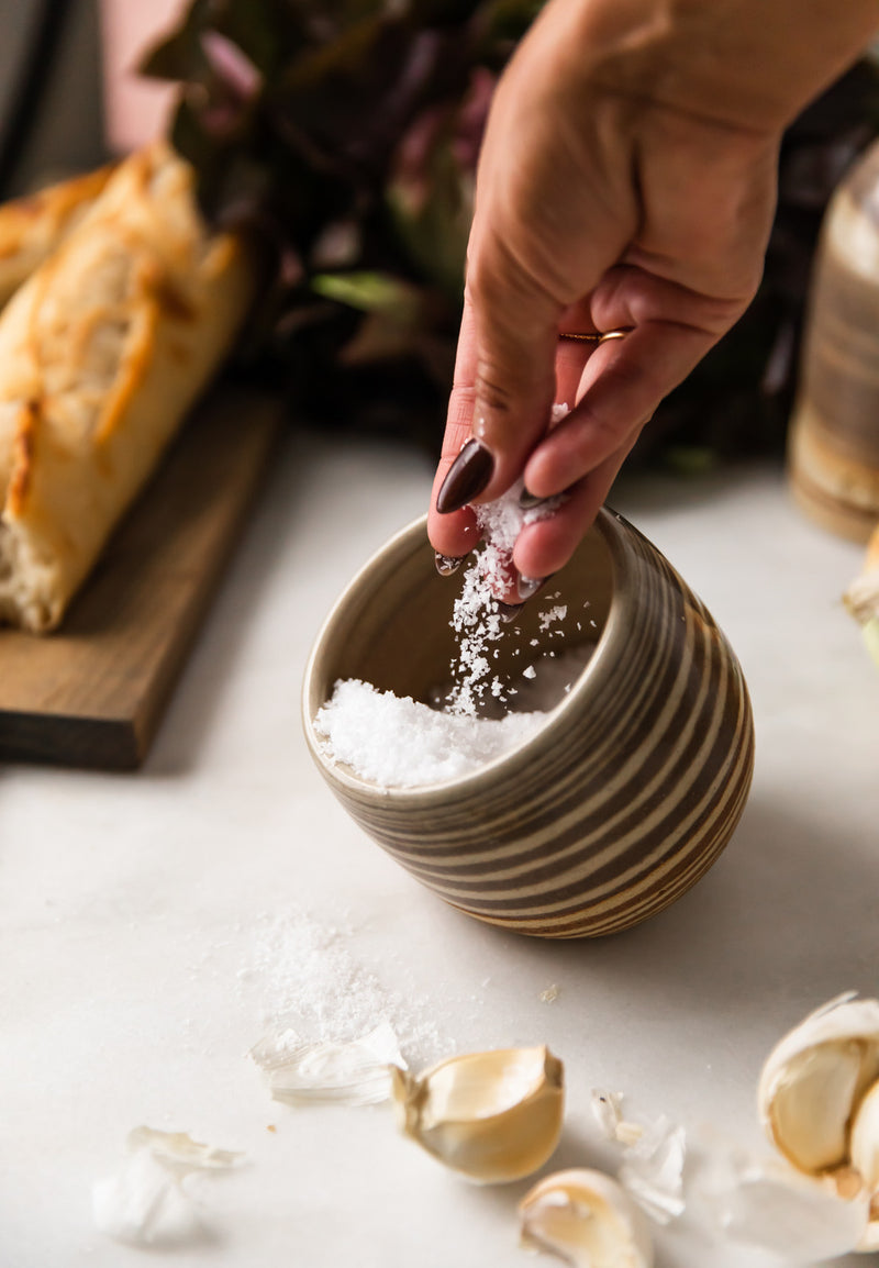 Marbled Stone Salt Cellar