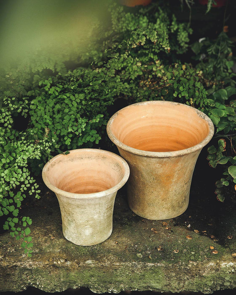 Aged Terracotta Garden Pot - Flared