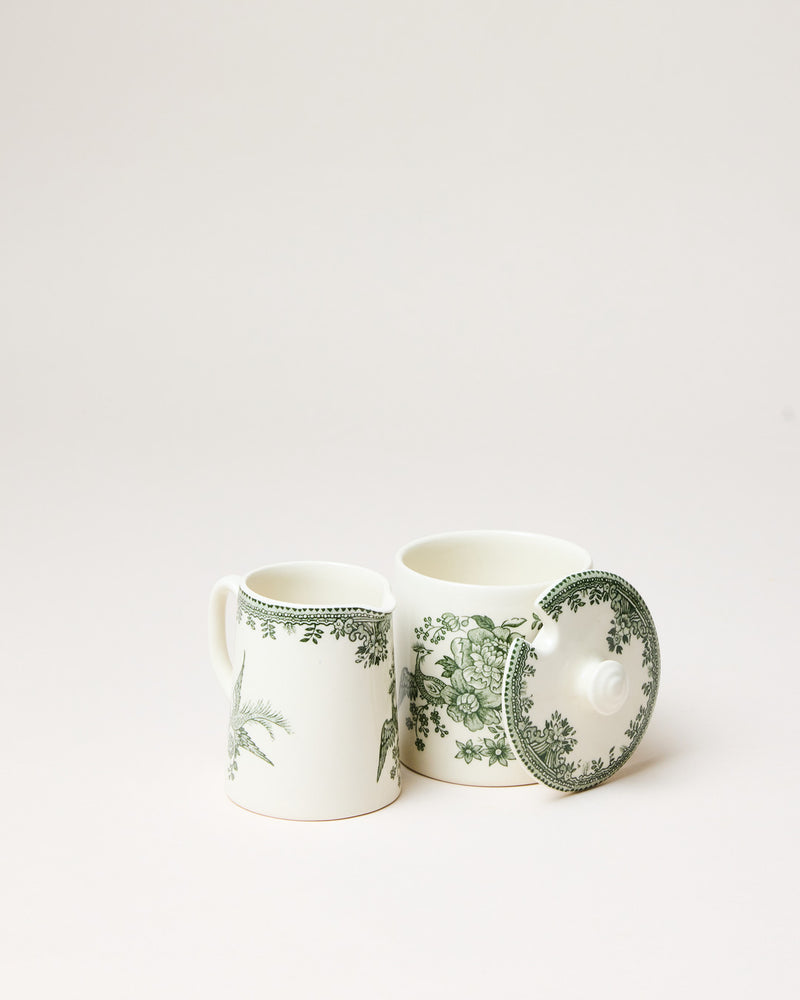 Vintage Transferware Cream & Sugar Set