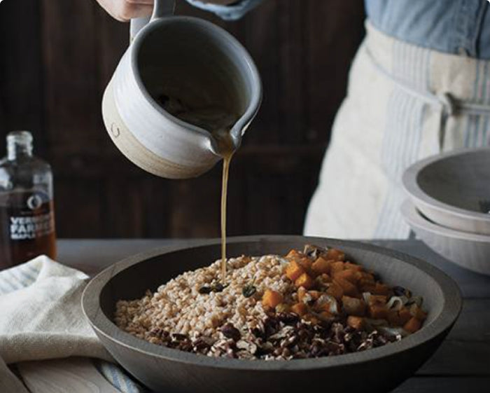 Warm Farro Salad + Roasted Butternut Squash