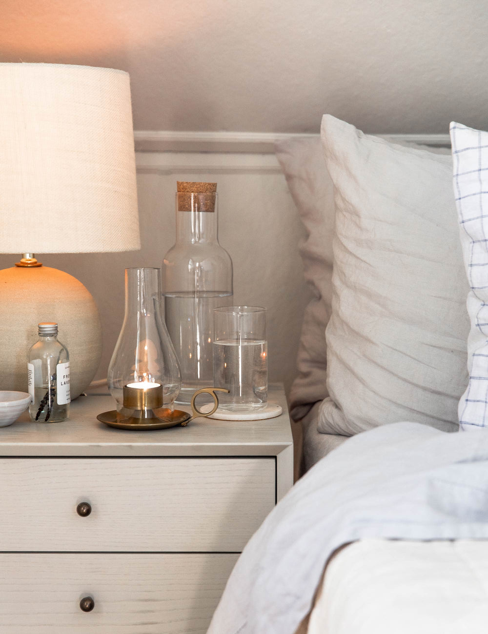 Cork Topped Glass Carafe