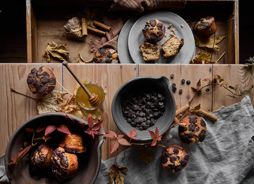 Cinnamon Honey Chocolate Chip Muffins