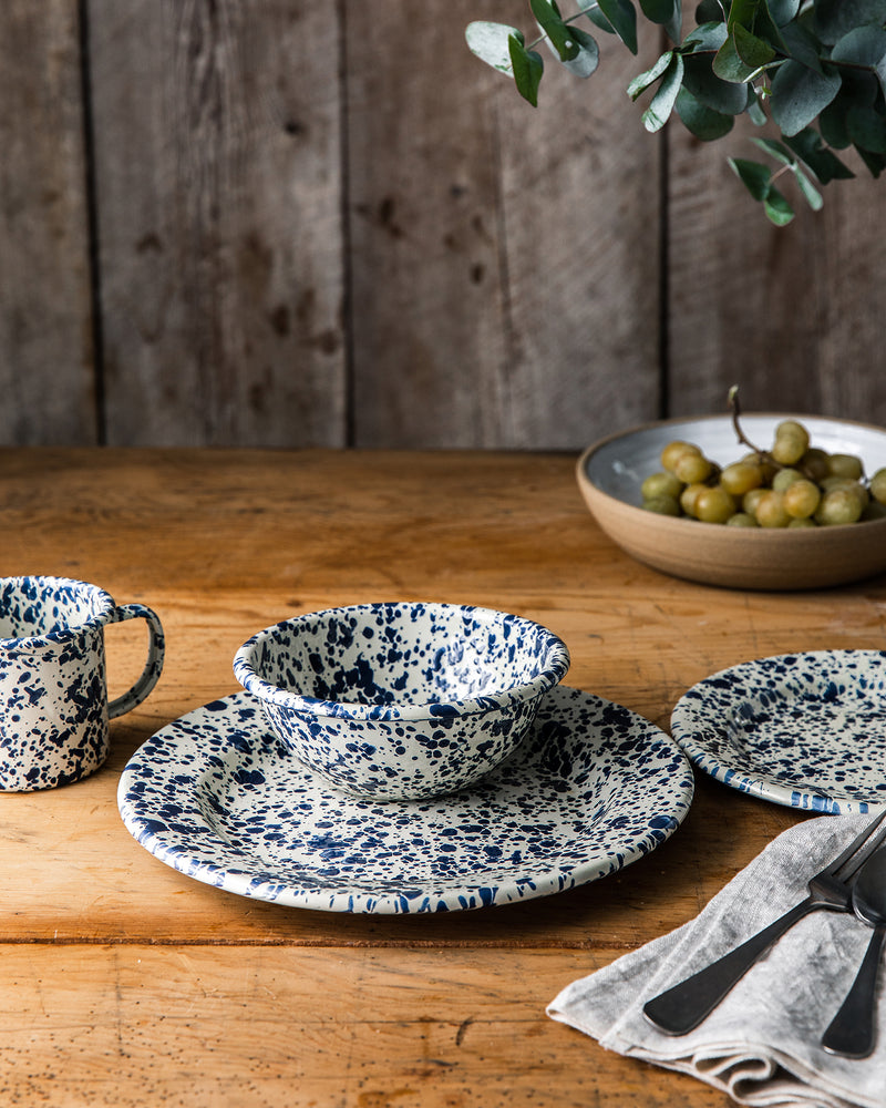 Spatter Enamelware Cereal Bowl