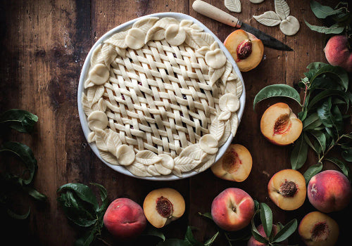 Peach & Blackberry Pie