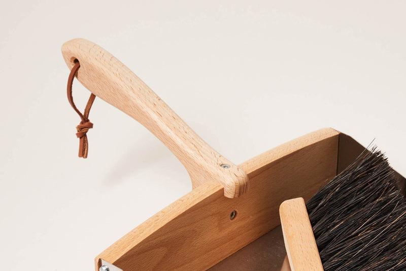 Wooden Utility Dust Pan and Brush Set
