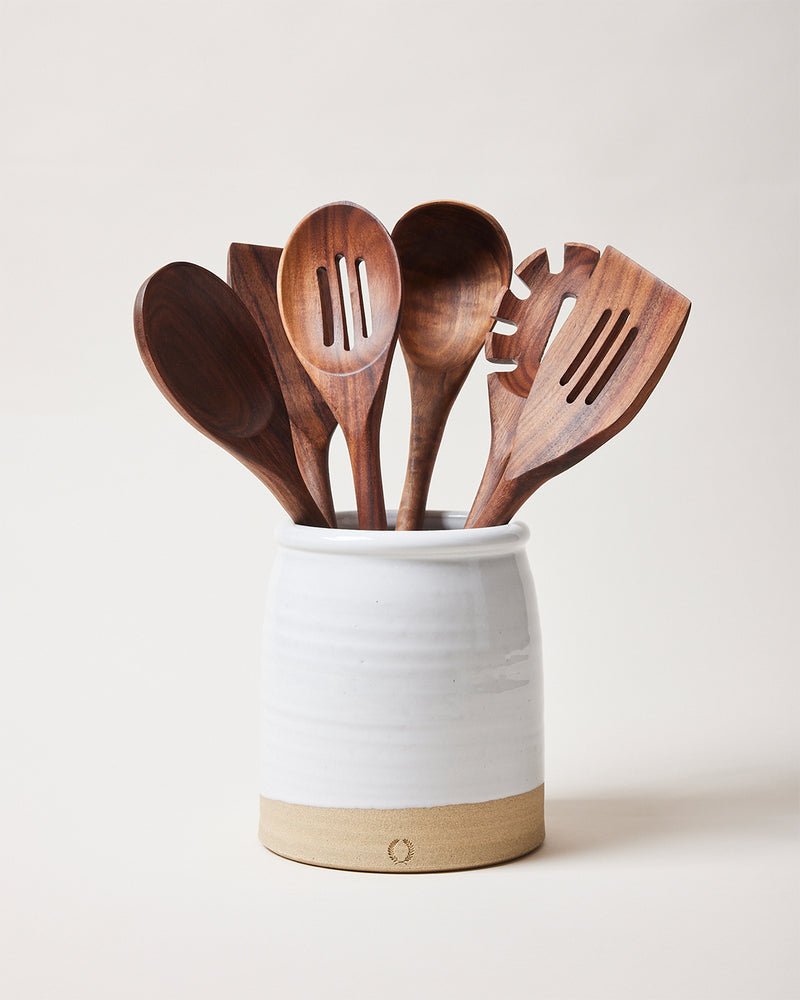 Beehive Crock + Essential Kitchen Utensils Set