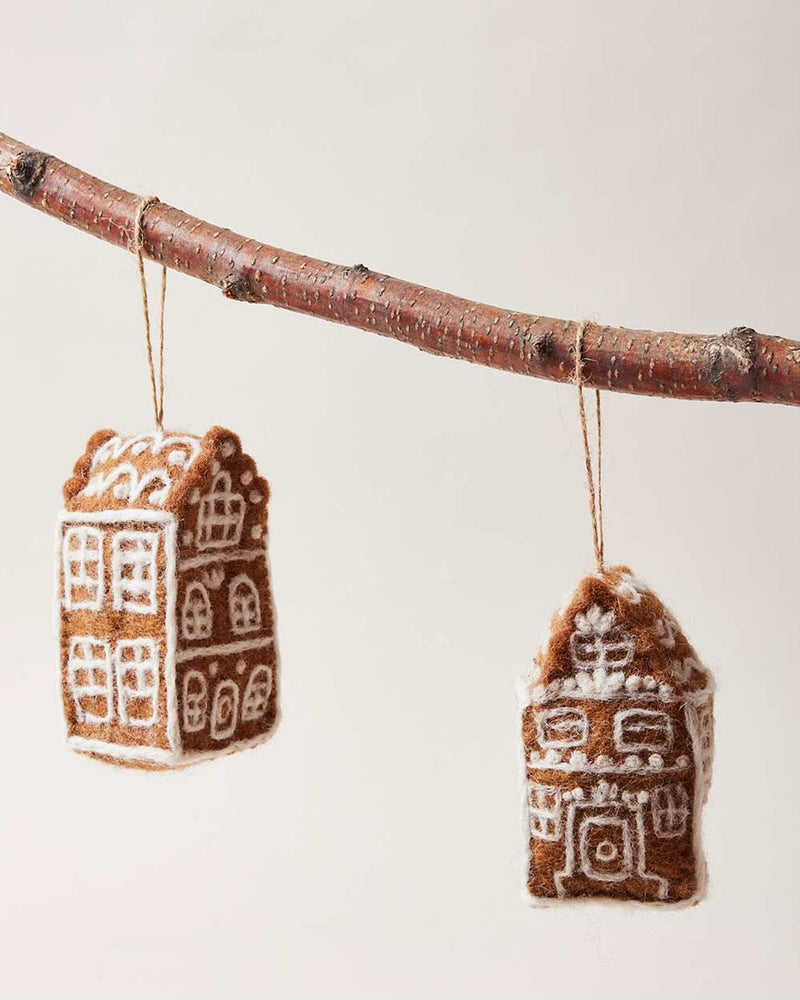 Felted Dutch House Ornament