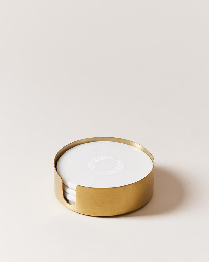 Marble Laurel Coasters