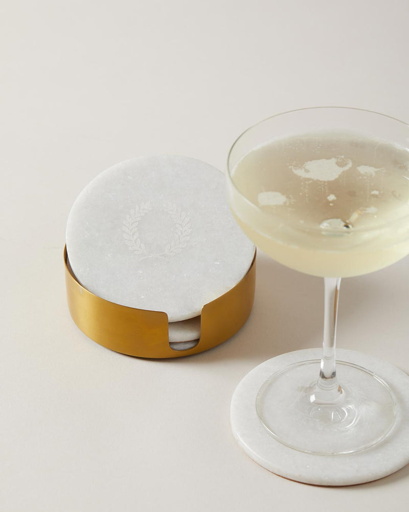 Marble Laurel Coasters