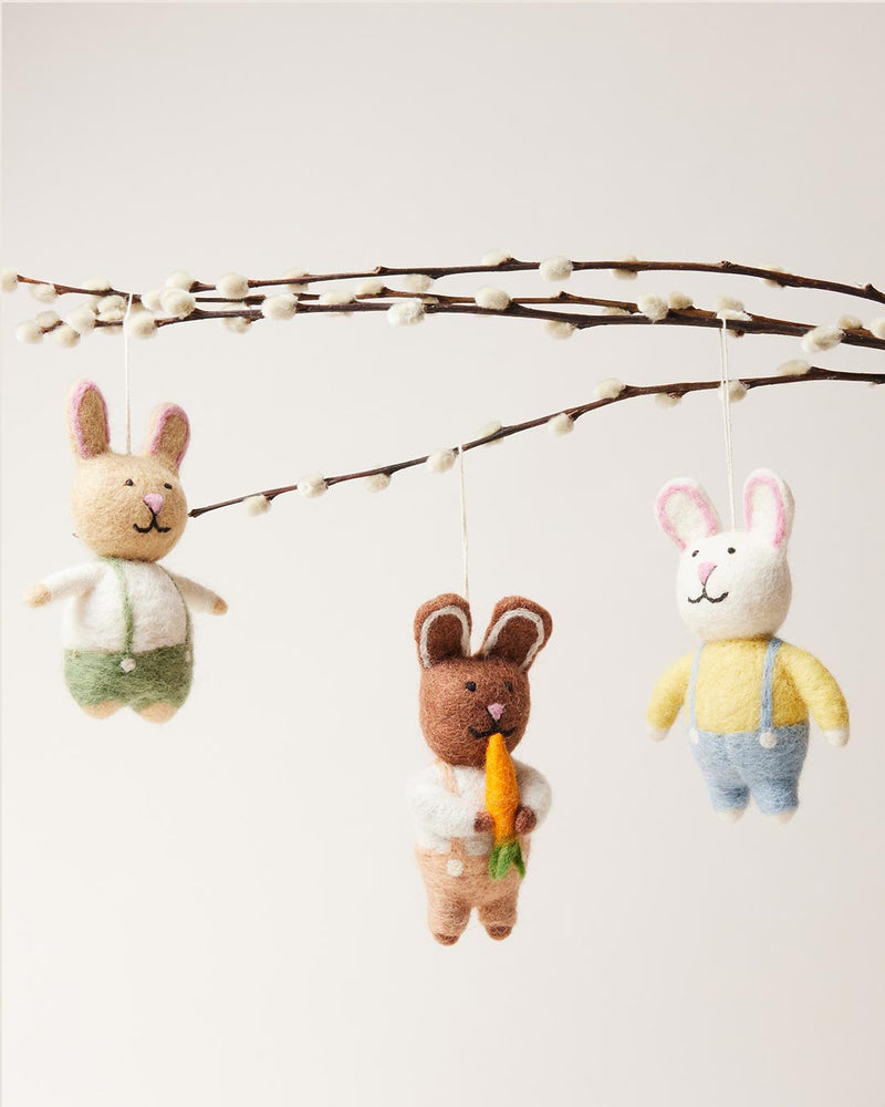 Felted Bunny Ornament